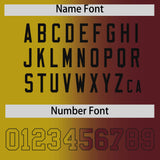 Custom Old Gold Burgundy Two Tone Gradient Fashion Authentic Baseball Jersey