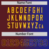 Custom Burgundy Royal Two Tone Gradient Fashion Authentic Baseball Jersey