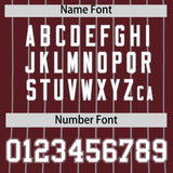 Custom Burgundy Gray Stripe Fashion Authentic Baseball Jersey