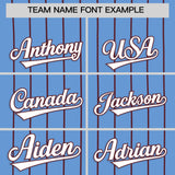 Custom Powder Blue Burgundy Stripe Fashion Authentic Baseball Jersey