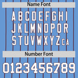 Custom Powder Blue Burgundy Stripe Fashion Authentic Baseball Jersey