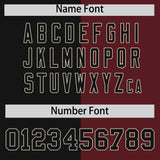 Custom Black Burgundy Two Tone Gradient Fashion Authentic Baseball Jersey