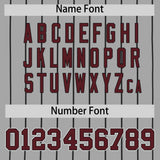 Custom Gray Black Stripe Fashion Authentic Baseball Jersey
