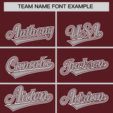 Custom Burgundy Classic Style Authentic Baseball Jersey