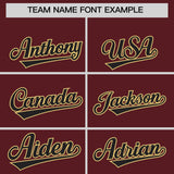 Custom Burgundy Classic Style Authentic Baseball Jersey