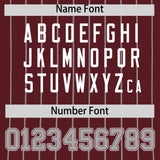 Custom Burgundy Gray Stripe Fashion Authentic Baseball Jersey