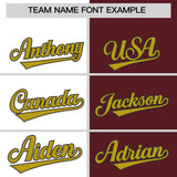 Custom White Burgundy Two Tone Striped Fashion Authentic Baseball Jersey