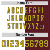 Custom White Burgundy Two Tone Striped Fashion Authentic Baseball Jersey