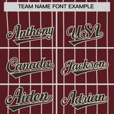 Custom Burgundy Cream Gradient Stripe Fashion Authentic Baseball Jersey