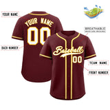 Custom Burgundy Classic Style Authentic Baseball Jersey