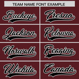 Custom Burgundy Classic Style Authentic Baseball Jersey