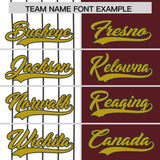 Custom White Burgundy Split Fashion Authentic Baseball Jersey