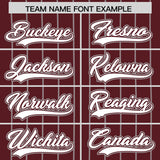 Custom Burgundy Gray Stripe Fashion Authentic Baseball Jersey