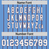 Custom Powder Blue Burgundy Stripe Fashion Authentic Baseball Jersey