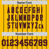 Custom Yellow Black Stripe Fashion Authentic Baseball Jersey