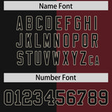 Custom Black Burgundy Two Tone Gradient Fashion Authentic Baseball Jersey