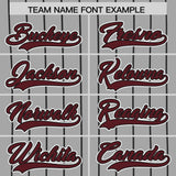 Custom Gray Black Stripe Fashion Authentic Baseball Jersey