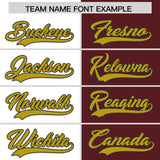 Custom White Burgundy Two Tone Striped Fashion Authentic Baseball Jersey