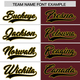 Custom White Burgundy Split Fashion Authentic Baseball Jersey