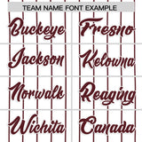 Custom White Burgundy Stripe Fashion Authentic Baseball Jersey