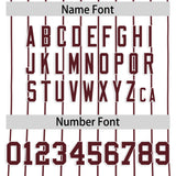Custom White Burgundy Stripe Fashion Authentic Baseball Jersey