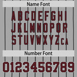 Custom Gray Black Stripe Fashion Authentic Baseball Jersey