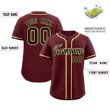 Custom Burgundy Classic Style Authentic Baseball Jersey