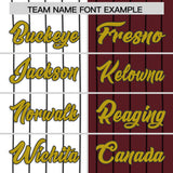 Custom White Burgundy Two Tone Striped Fashion Authentic Baseball Jersey