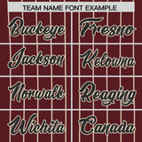 Custom Burgundy Cream Gradient Stripe Fashion Authentic Baseball Jersey