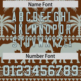 Custom Brown Silver-Gray Graffiti Pattern Personalized Bossinia Style Authentic Baseball Jersey
