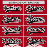 Custom Red White Graffiti Pattern Personalized Bossinia Style Authentic Baseball Jersey