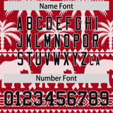 Custom Red White Graffiti Pattern Personalized Bossinia Style Authentic Baseball Jersey