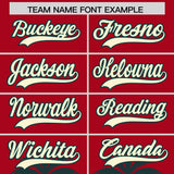 Custom Red Midnight Green Graffiti Pattern Personalized Bossinia Style Authentic Baseball Jersey