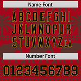 Custom Red Light Brown Graffiti Pattern Personalized Bossinia Style Authentic Baseball Jersey
