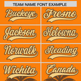 Custom Orange Light Brown Graffiti Pattern Personalized Bossinia Style Authentic Baseball Jersey