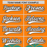 Custom Orange Bright Green Graffiti Pattern Personalized Bossinia Style Authentic Baseball Jersey