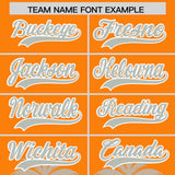 Custom Orange Gray Graffiti Pattern Personalized Bossinia Style Authentic Baseball Jersey