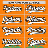 Custom Orange Green Graffiti Pattern Personalized Bossinia Style Authentic Baseball Jersey