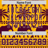 Custom Gold Crimson Graffiti Pattern Personalized Bossinia Style Authentic Baseball Jersey
