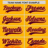 Custom Gold Orange Graffiti Pattern Personalized Bossinia Style Authentic Baseball Jersey