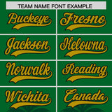 Custom Kelly Green Green Graffiti Pattern Personalized Bossinia Style Authentic Baseball Jersey