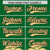 Custom Kelly Green Khaki Graffiti Pattern Personalized Bossinia Style Authentic Baseball Jersey
