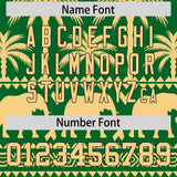 Custom Kelly Green Khaki Graffiti Pattern Personalized Bossinia Style Authentic Baseball Jersey