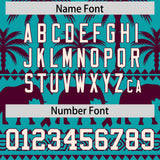 Custom Aqua Red Graffiti Pattern Personalized Bossinia Style Authentic Baseball Jersey