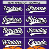 Custom Purple Orange Graffiti Pattern Personalized Bossinia Style Authentic Baseball Jersey