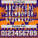 Custom Purple Orange Graffiti Pattern Personalized Bossinia Style Authentic Baseball Jersey