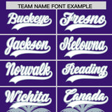 Custom Purple Silver Graffiti Pattern Personalized Bossinia Style Authentic Baseball Jersey