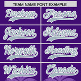 Custom Purple Light Purple Graffiti Pattern Personalized Bossinia Style Authentic Baseball Jersey