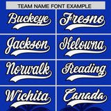 Custom Royal Navy Graffiti Pattern Personalized Bossinia Style Authentic Baseball Jersey