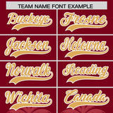 Custom Crimson Light Red Graffiti Pattern Personalized Bossinia Style Authentic Baseball Jersey